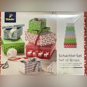 Set of boxes for Christmas gifts